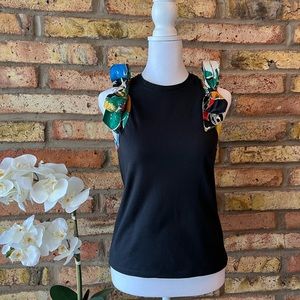 J.Crew Navy Sleeveless Tie Shoulder Top